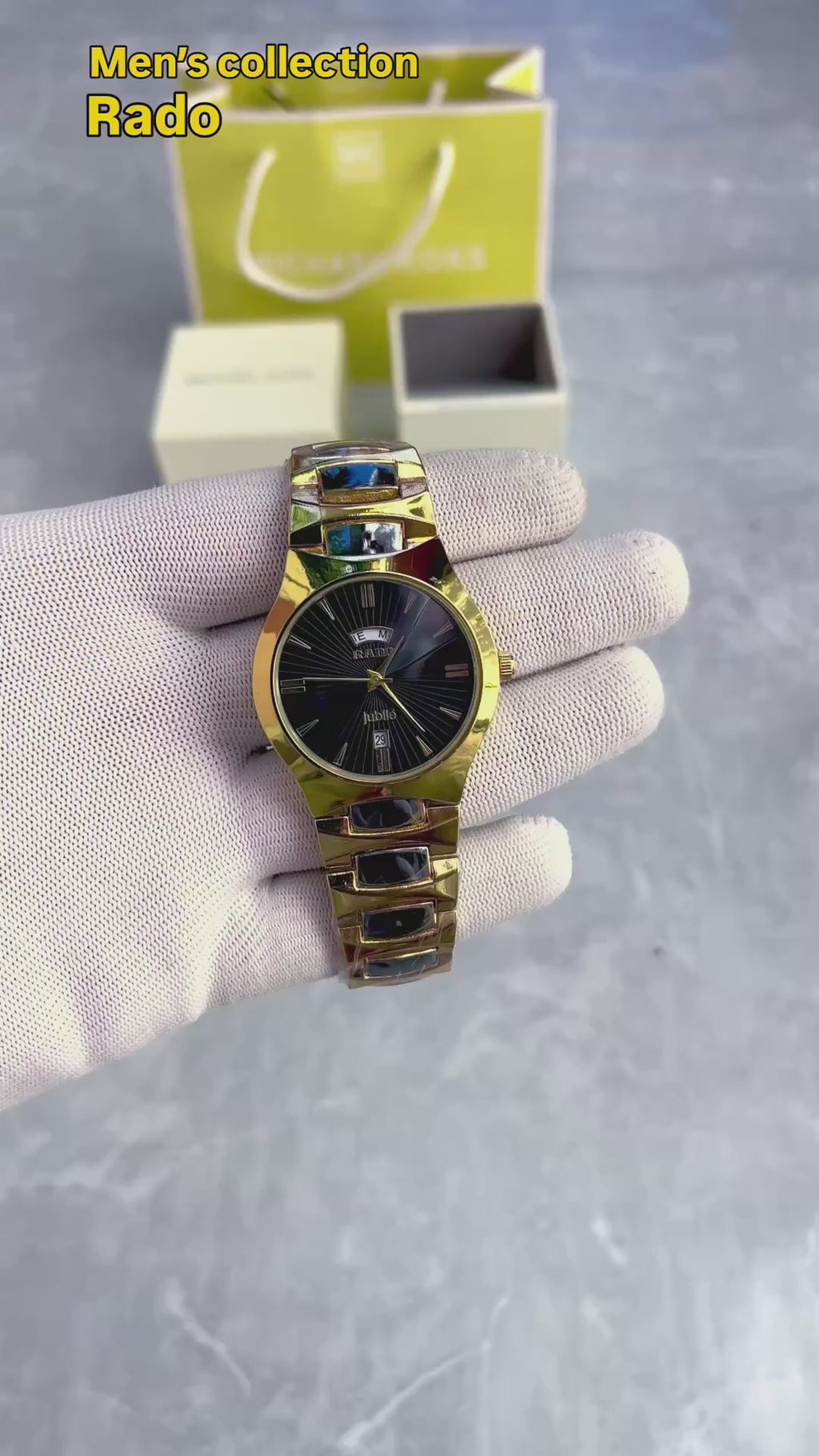 RADO JUBLIE DAY-DATE GOLD BLACK