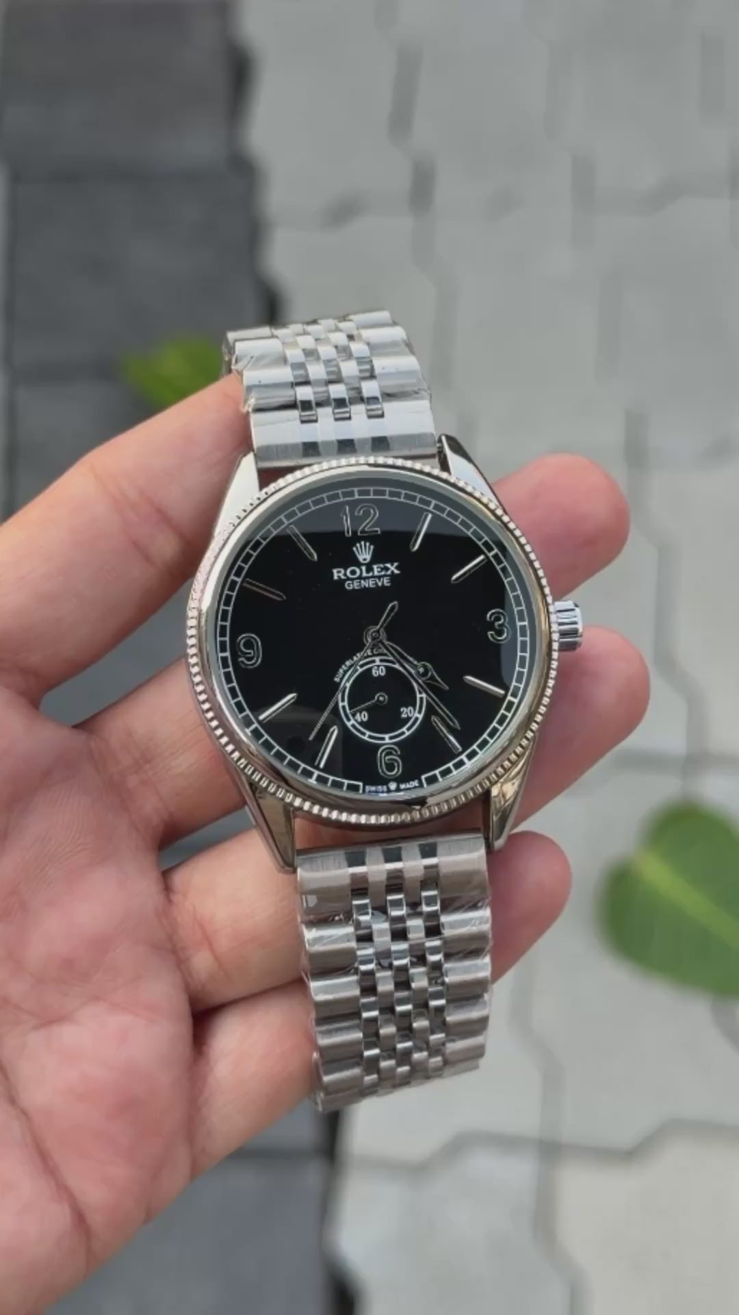 ROLEX 1908 AUTOMATIC SILVER BLACK