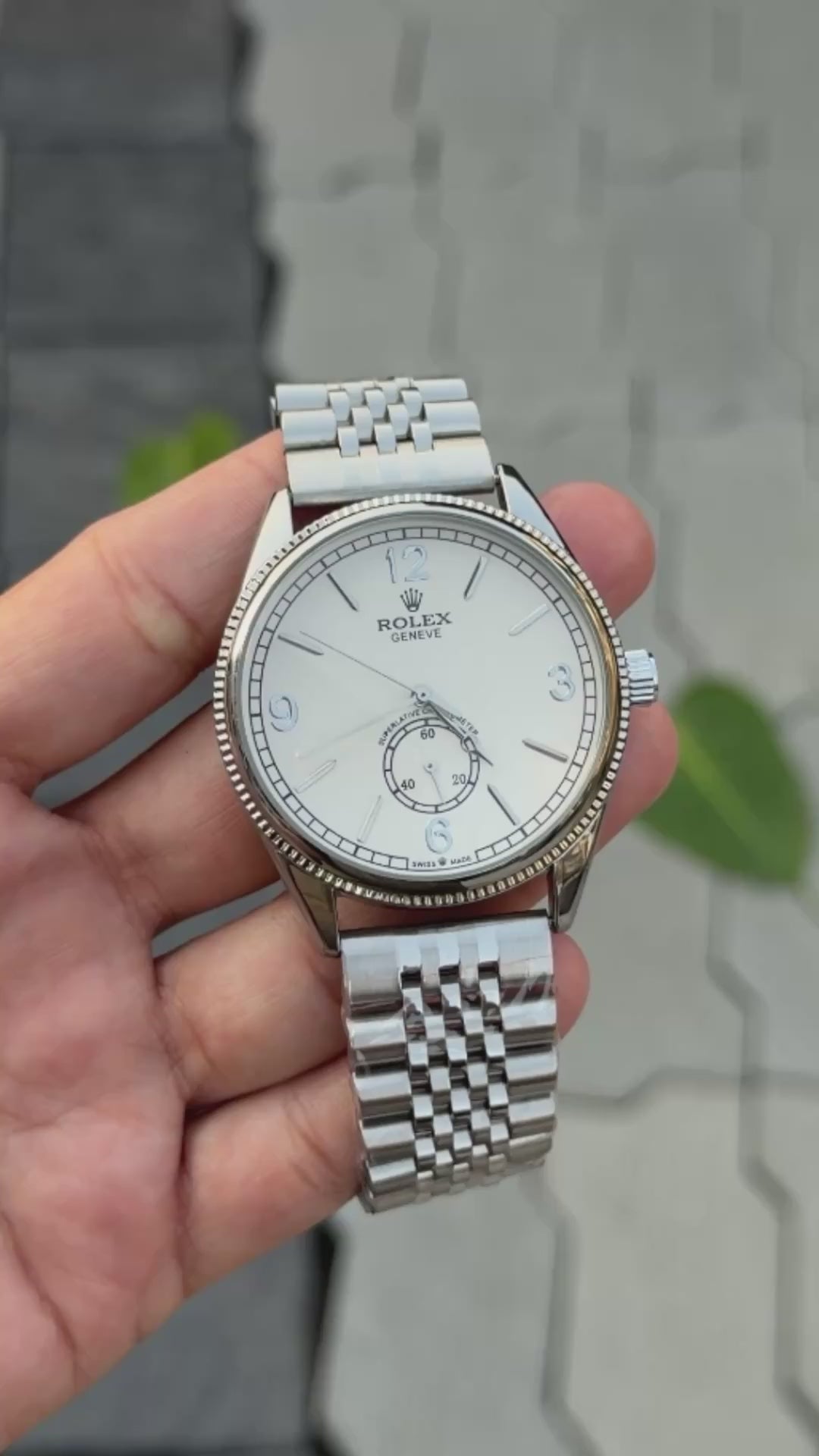 ROLEX 1908 AUTOMATIC SILVER WHITE