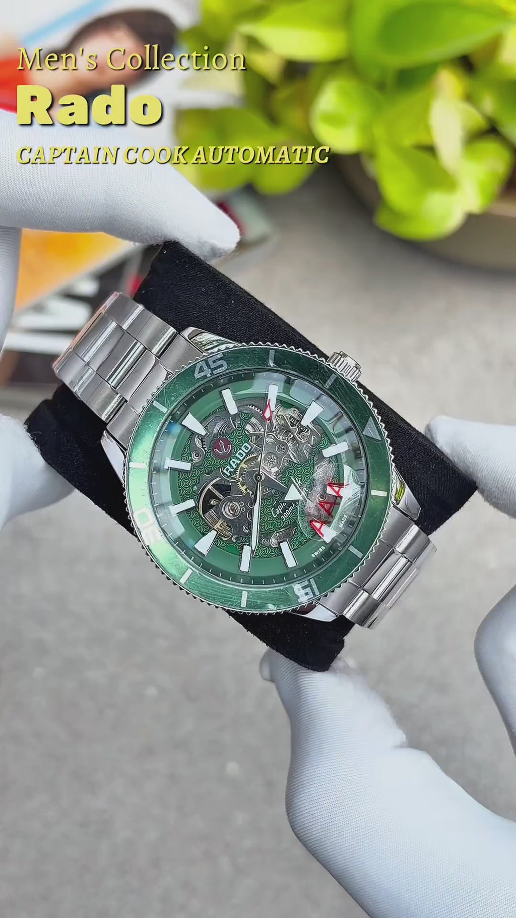 RADO CAPTAIN COOK HIGHTECH AUTOMATIC SILVER-GREEN