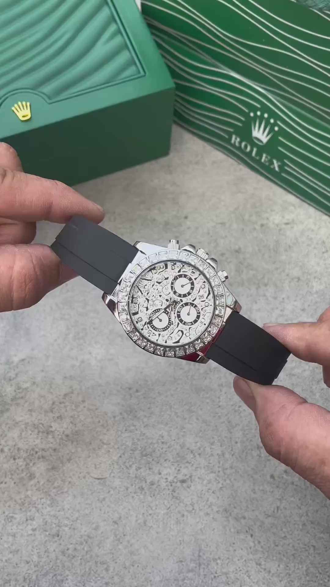 ROLEX EYE OF TIGER SILVER DIAMOND AT200