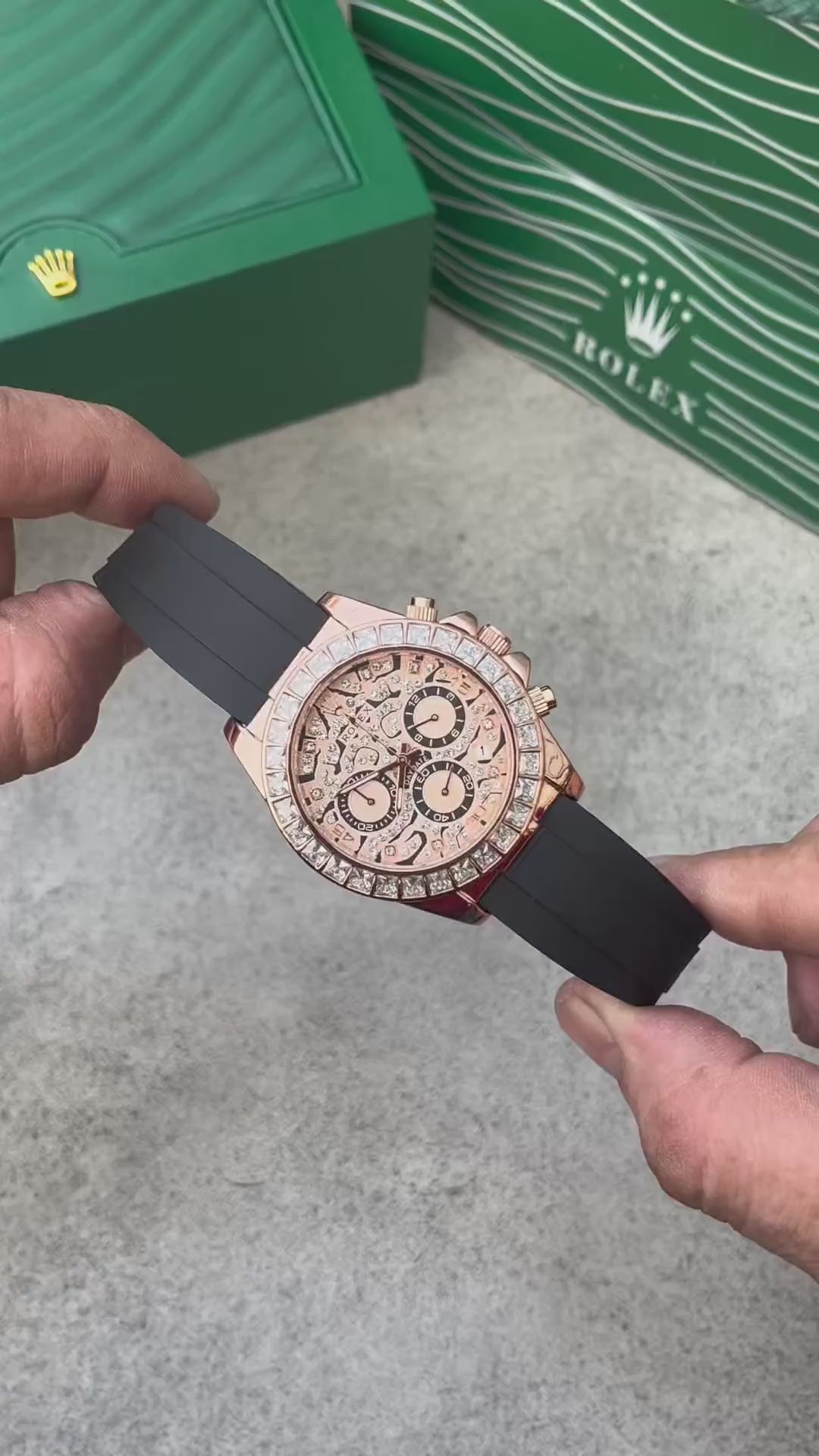 ROLEX EYE OF TIGER ROSE GOLD DIAMOND AT200