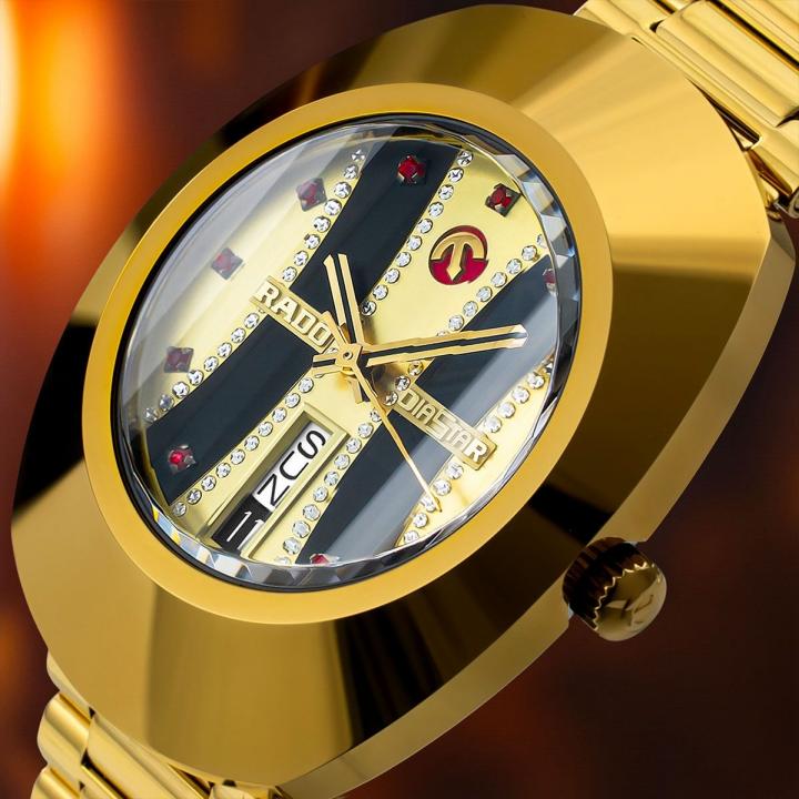 RADO DIASTAR GOLD DAY DATE AUTOMATIC TWO STRAP