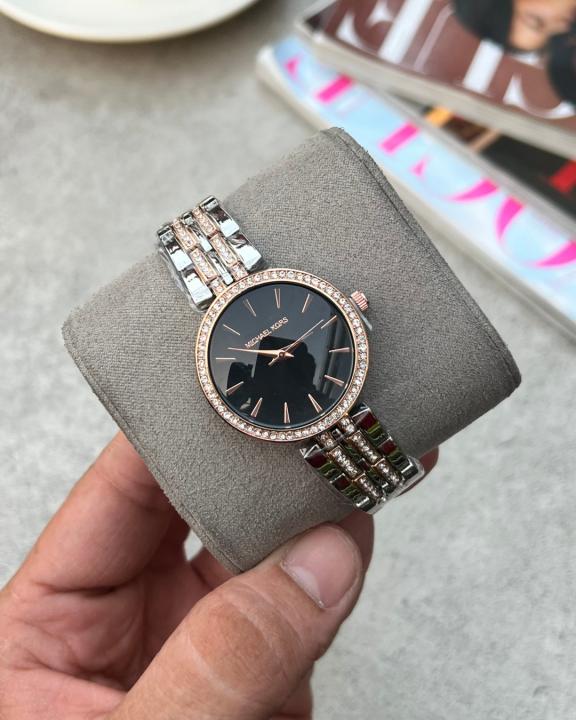 MICHAEL KORS DARCI TOTON ROSE GOLD BLACK