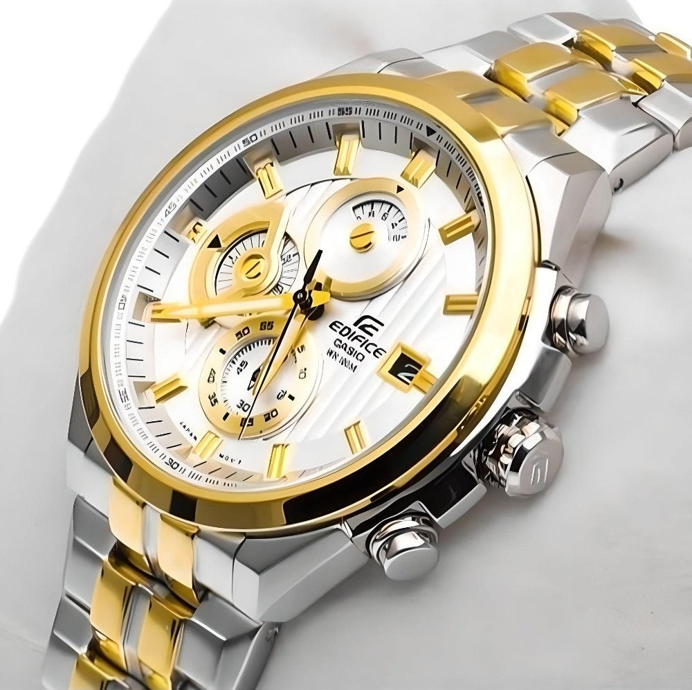 EDIFICE CASIO HYBRID DUAL TONE WATCH