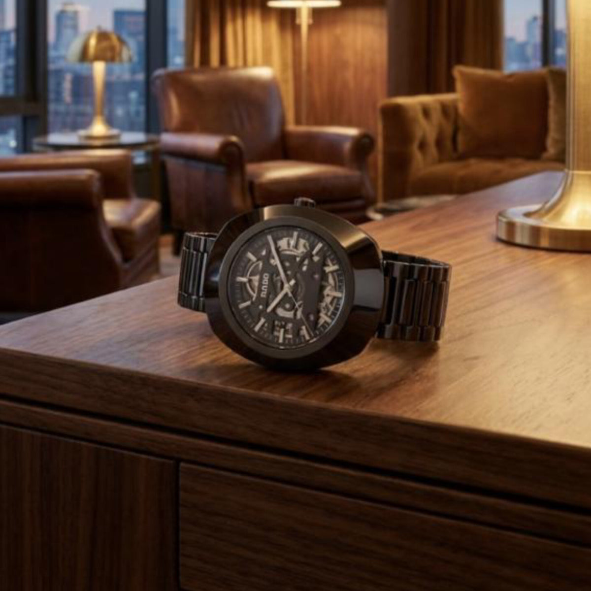 RADO BLACK DIASTAR SKELETON AUTOMATIC