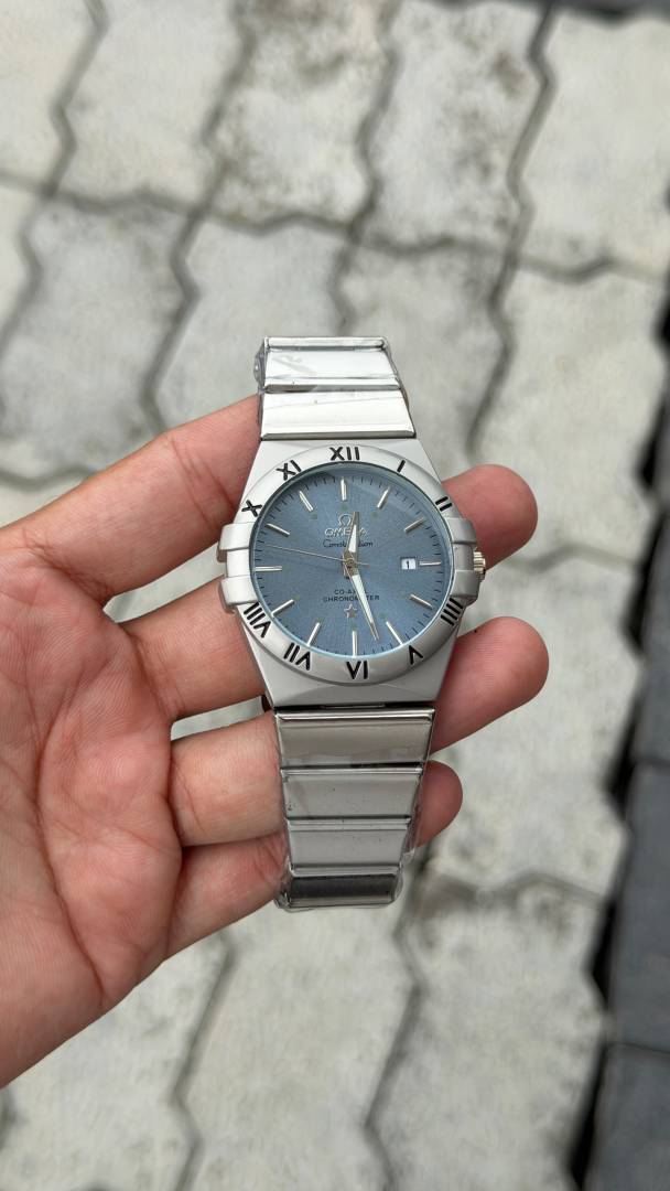 OMEGA CO-AXIAL CHRONOMETER SILVER BLUE