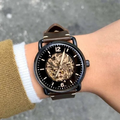 FOSSIL AUTOMATIC LEATHER BELT MEN'S WATCH