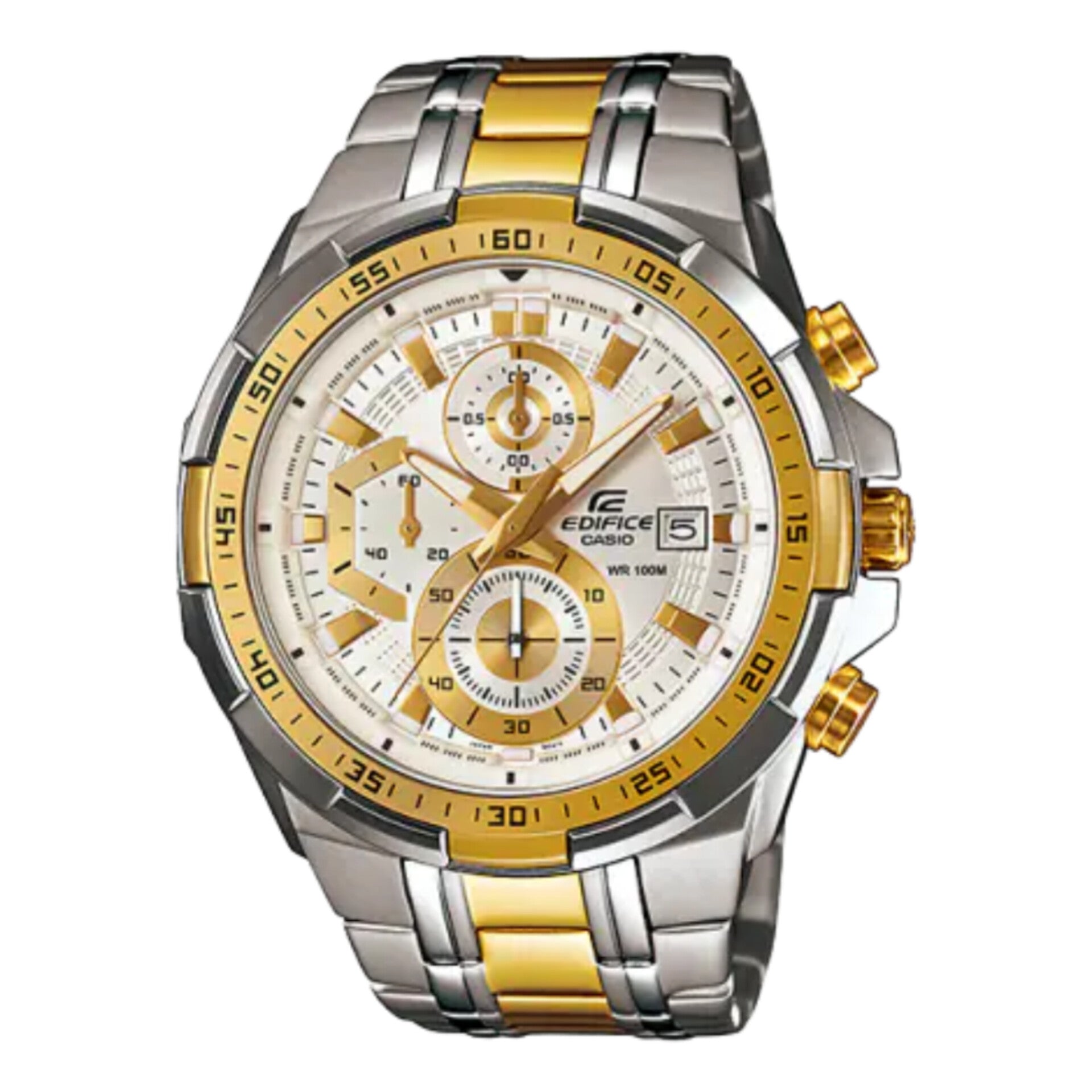 EDIFICE CASIO CHRONOGRAPH WATCH (SILVER GOLD)