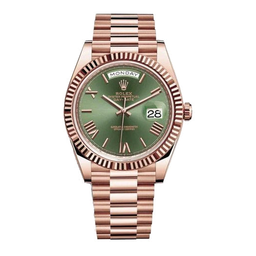 ROLEX DAY DATE GREEN ROSE GOLD (AUTOMATIC)