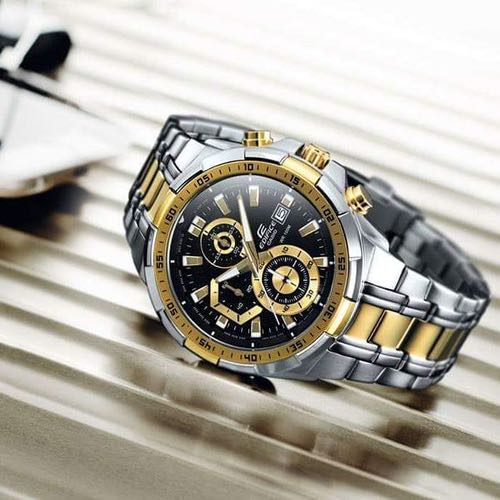 EDIFICE CASIO CHRONOGRAPH WATCH (DUAL TONE BLACK)