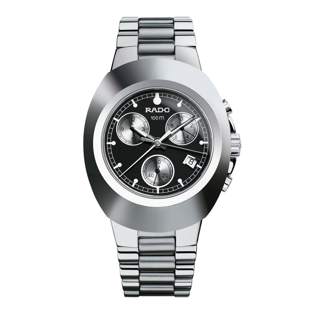 RADO DIASTAR SILVER BLACK 100M CHRONOGRAPH AAA-QUALITY