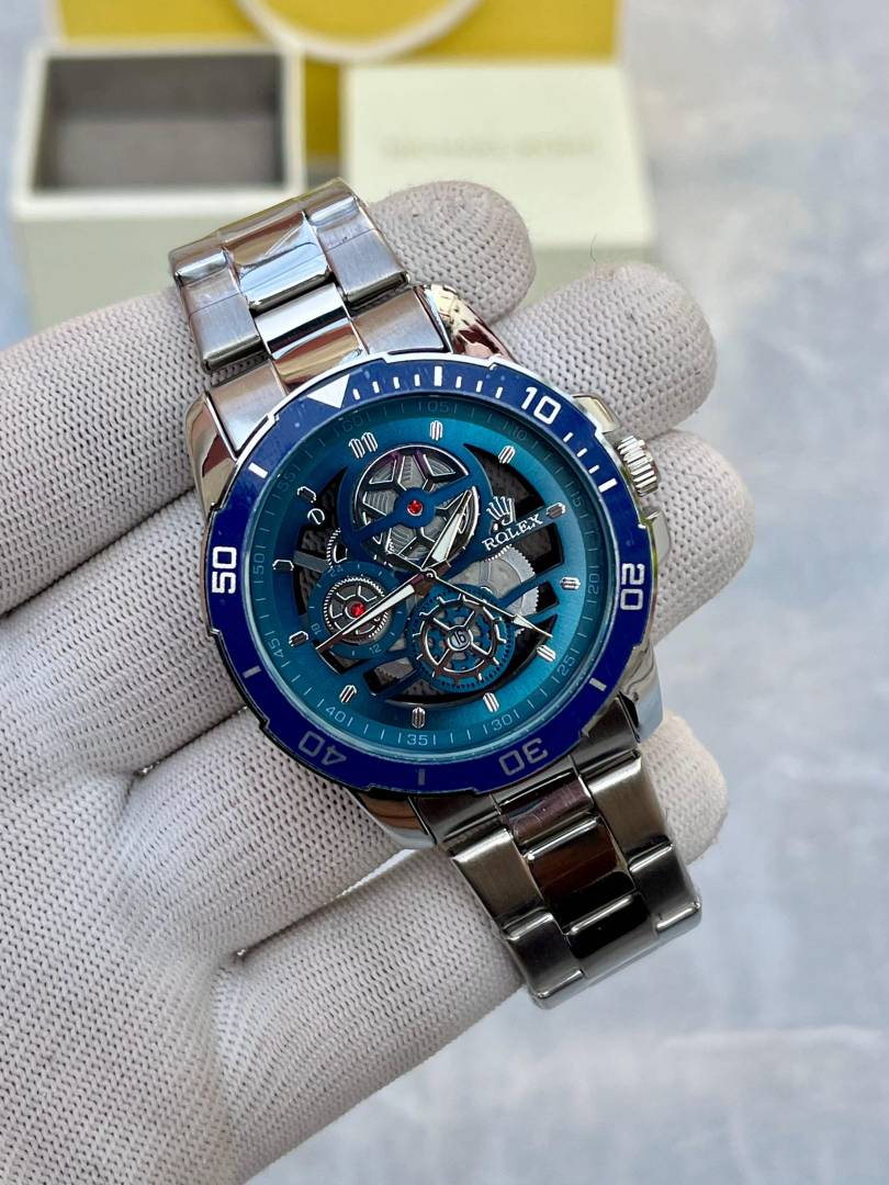 ROLEX SKELETON QUARTZ BLUE DIAL