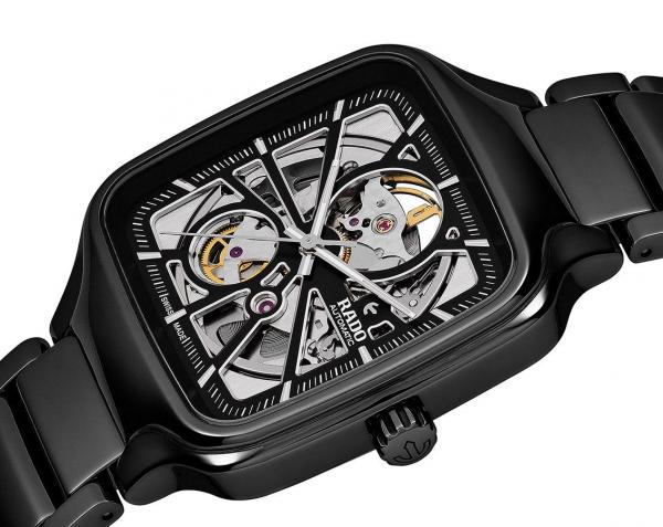 RADO TRUE SQUARE AUTOMATIC CERAMIC BLACK SILVER WITH *({FULL KIT})*