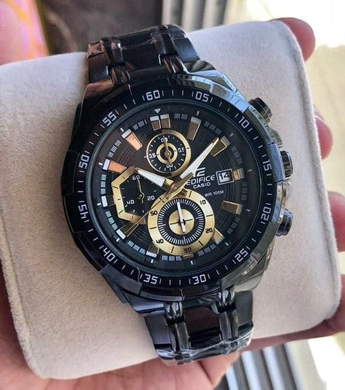 EDIFICE CASIO CHRONOGRAPH WATCH (BLACK GOLD)