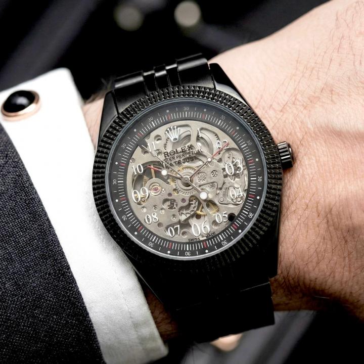 ROLEX PAGANI SKELETON AUTOMATIC FULL BLACK