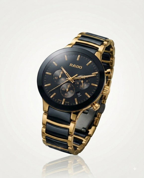 RADO CENTRIX CHRONOGRAPH BLACK-GOLD