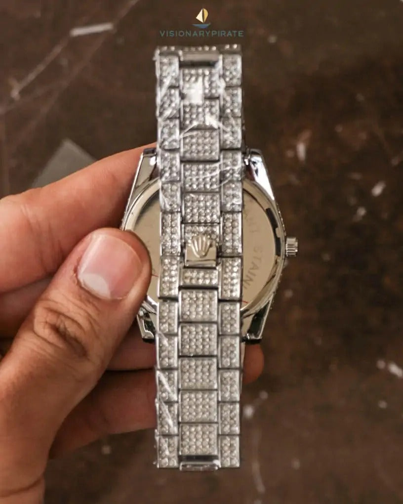 ROLEX ARABIC DIAMOND SILVER