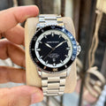 EMPORIO ARMANI SEA EXPLORER SILVER BLACK