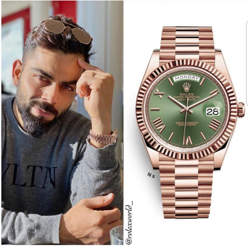 ROLEX DAY DATE GREEN ROSE GOLD (AUTOMATIC)