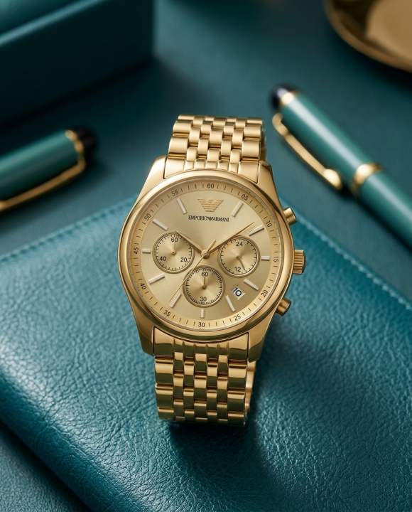 EMPORIO ARMANI AR11581 CHRONOGRAPH FULL GOLD
