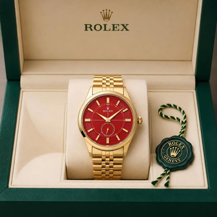 ROLEX GOLD TONE STAINLESS STEEL WATCH
