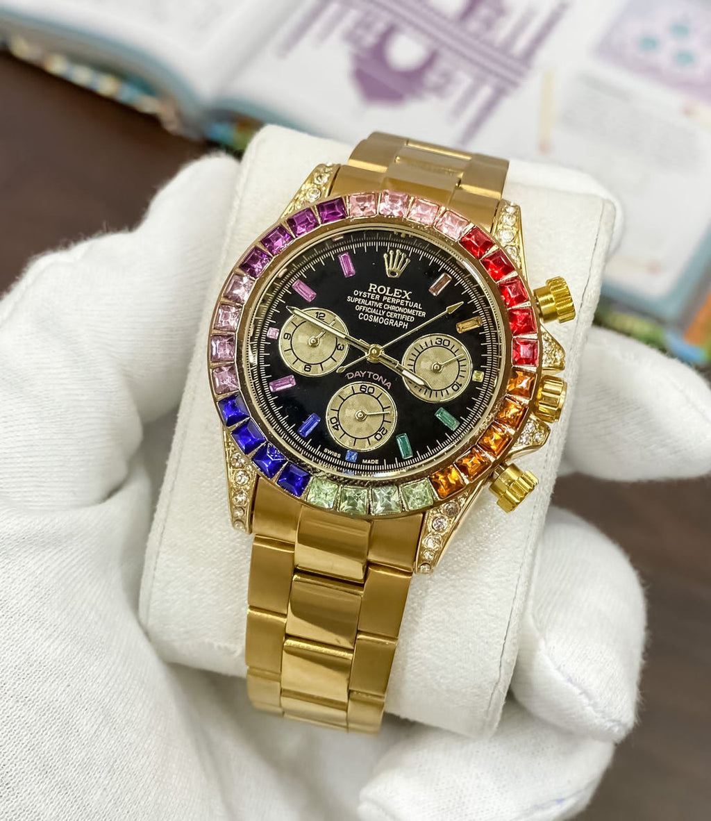 ROLEX RAINBOW CHRONOGRAPH WATCH (GOLD)