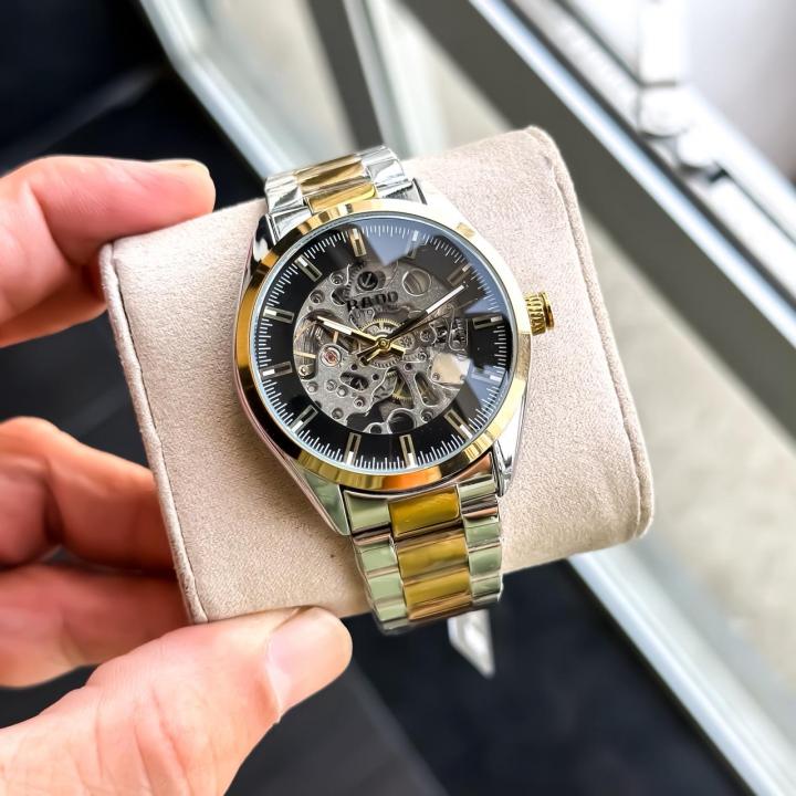 RADO AUTOMATIC GOLD-TT-BLACK