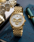 EMPORIO ARMANI AR11581 CHRONOGRAPH GOLD-WHITE