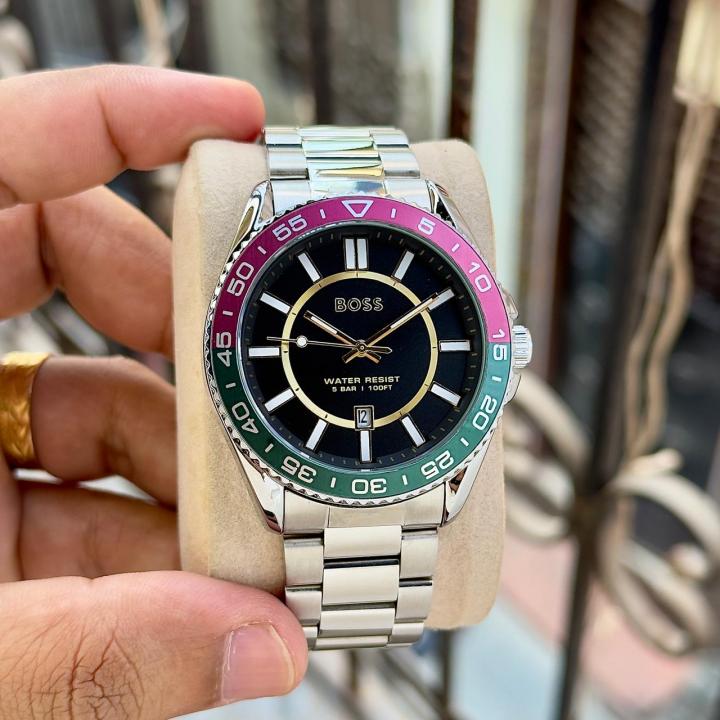 HUGOBOSS ANALOGS SILVER BLACK