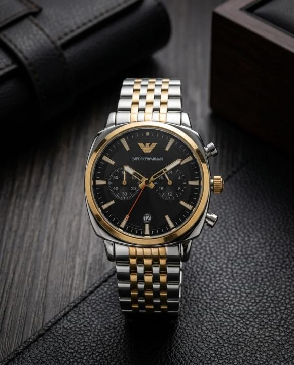 EMPORIO ARMANI CARLO CHRONOGRAPH WITH BLACK DIAL AR11725