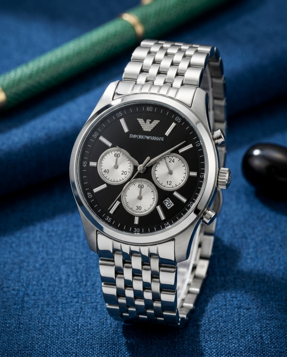 EMPORIO ARMANI AR11581 CHRONOGRAPH SILVER-BLACK