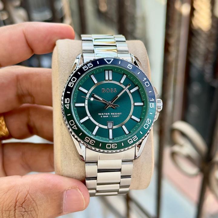 HUGOBOSS ANALOGS SILVER GREEN