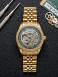 ROLEX PAGANI SKELETON AUTOMATIC GOLD GREEN