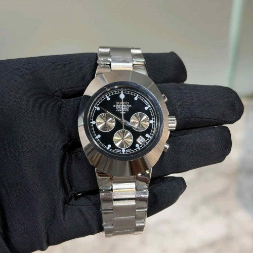 RADO DAISTAR SILVER BLACK  CHRONOGRAPH 153