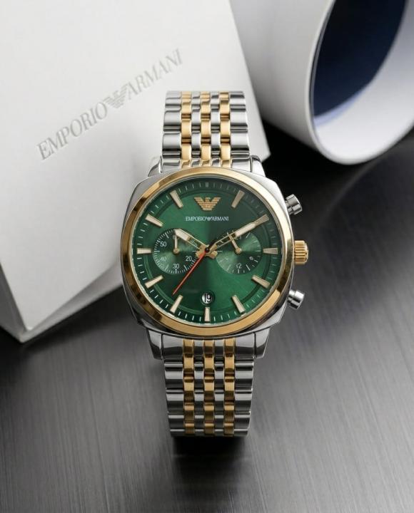 EMPORIO ARMANI CARLO CHRONOGRAPH WITH GREEN DIAL AR11725