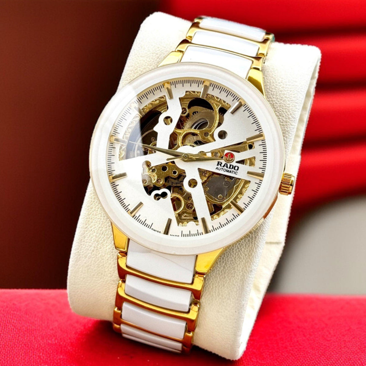 RADO CENTRIX GOLD WHITE AUTOMATIC OPEN HEART