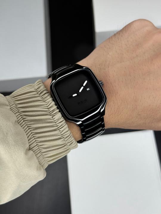 RADO TRUE SQUARE QUARTZ BLACK WATCH