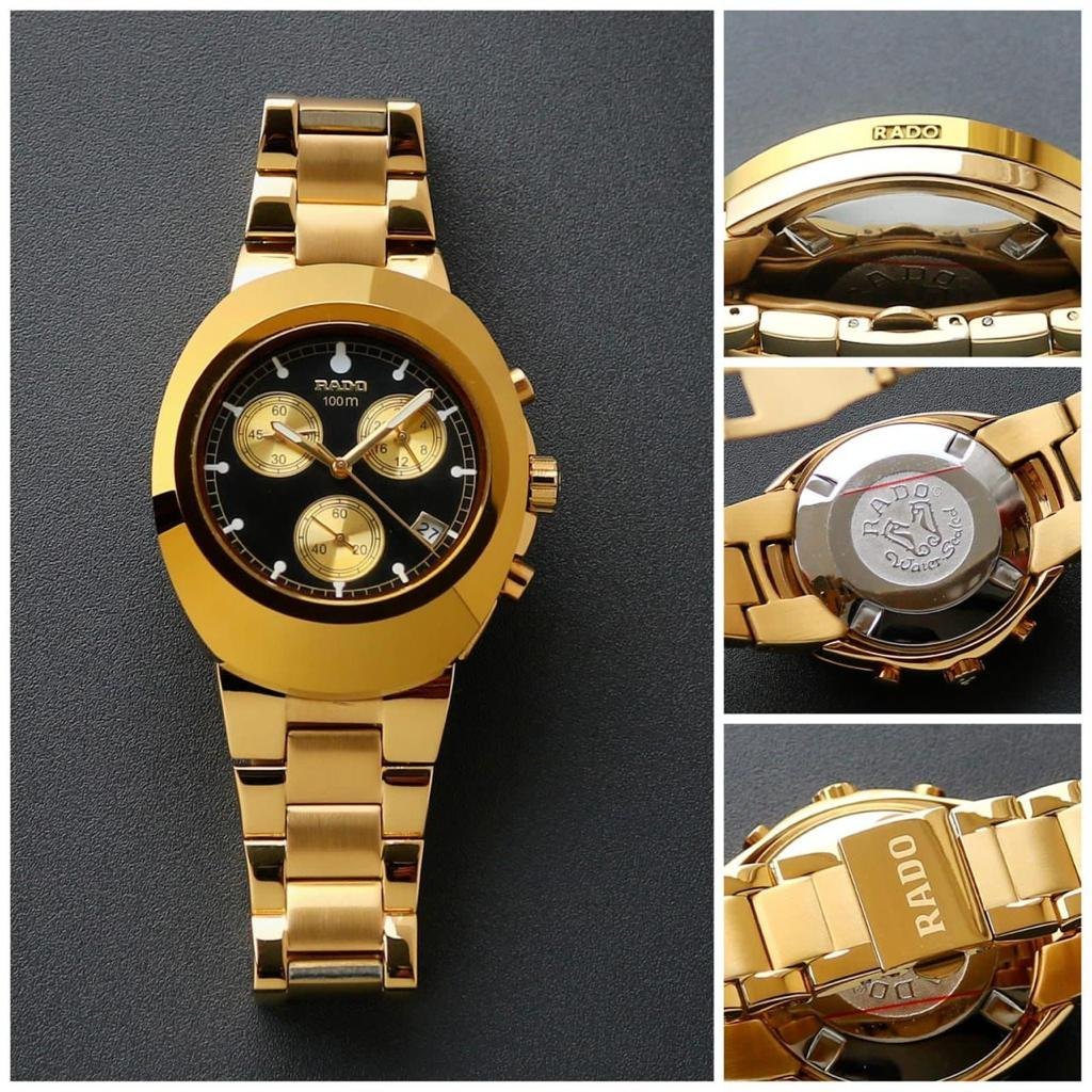 RADO DIASTAR GOLD BLACK 100M CHRONOGRAPH AAA-QUALITY