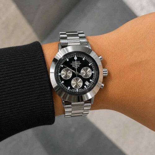 RADO DAISTAR SILVER BLACK  CHRONOGRAPH 153
