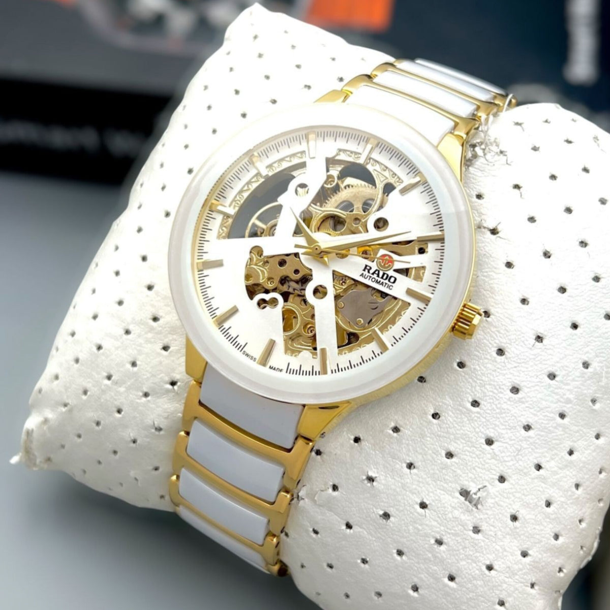RADO CENTRIX GOLD WHITE AUTOMATIC OPEN HEART