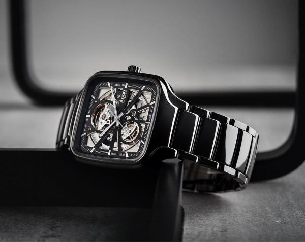 RADO TRUE SQUARE AUTOMATIC CERAMIC BLACK SILVER WITH *({FULL KIT})*