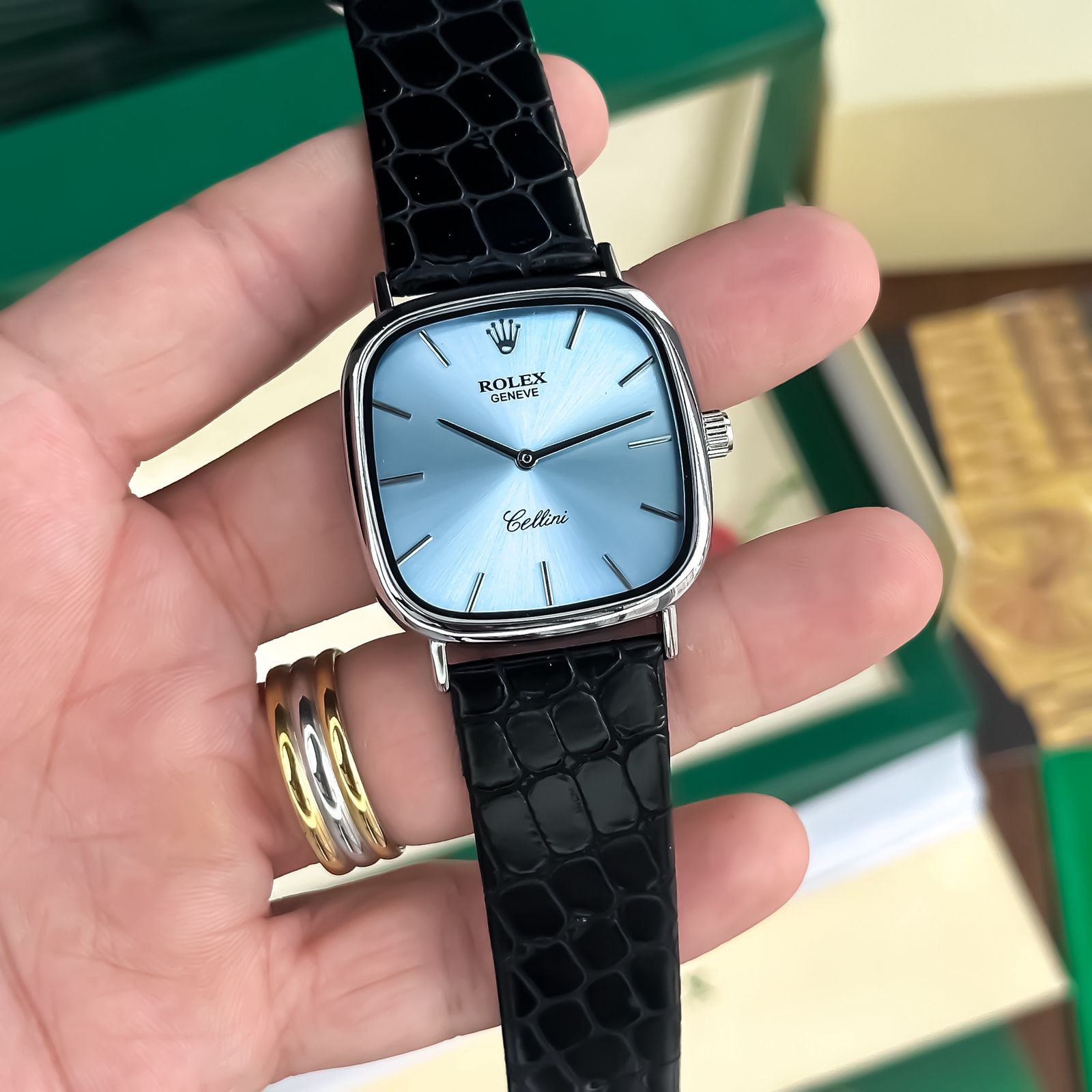 ROLEX CELLINI WITH LEATHER BELT