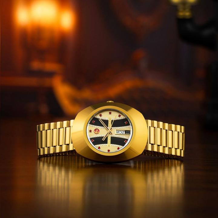 RADO DIASTAR GOLD DAY DATE AUTOMATIC TWO STRAP