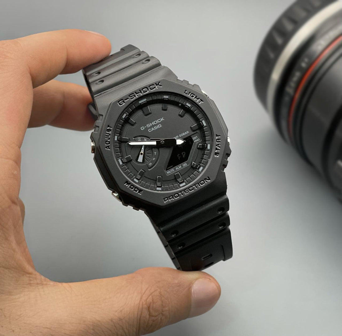 G SHOCK CASIO GA-2100-1A1 ANALOG-DIGITAL WITH ORIGINAL BOX