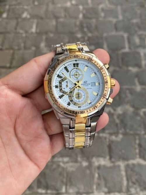 EDIFICE CASIO CHRONOGRAPH WATCH (SILVER GOLD)