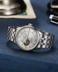 SEIKO PRESAGE COCKTAIL TIME OPEN HEART AUTOMATIC SILVER WHITE