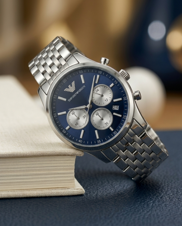EMPORIO ARMANI AR11581 CHRONOGRAPH SILVER-BLUE