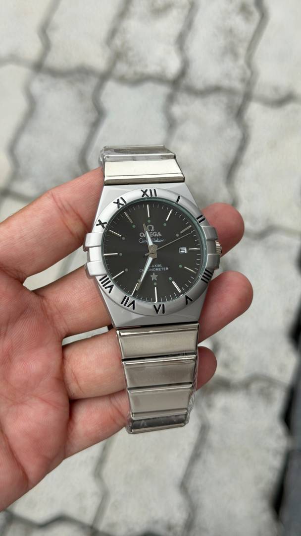 OMEGA CO-AXIAL CHRONOMETER SILVER BLACK