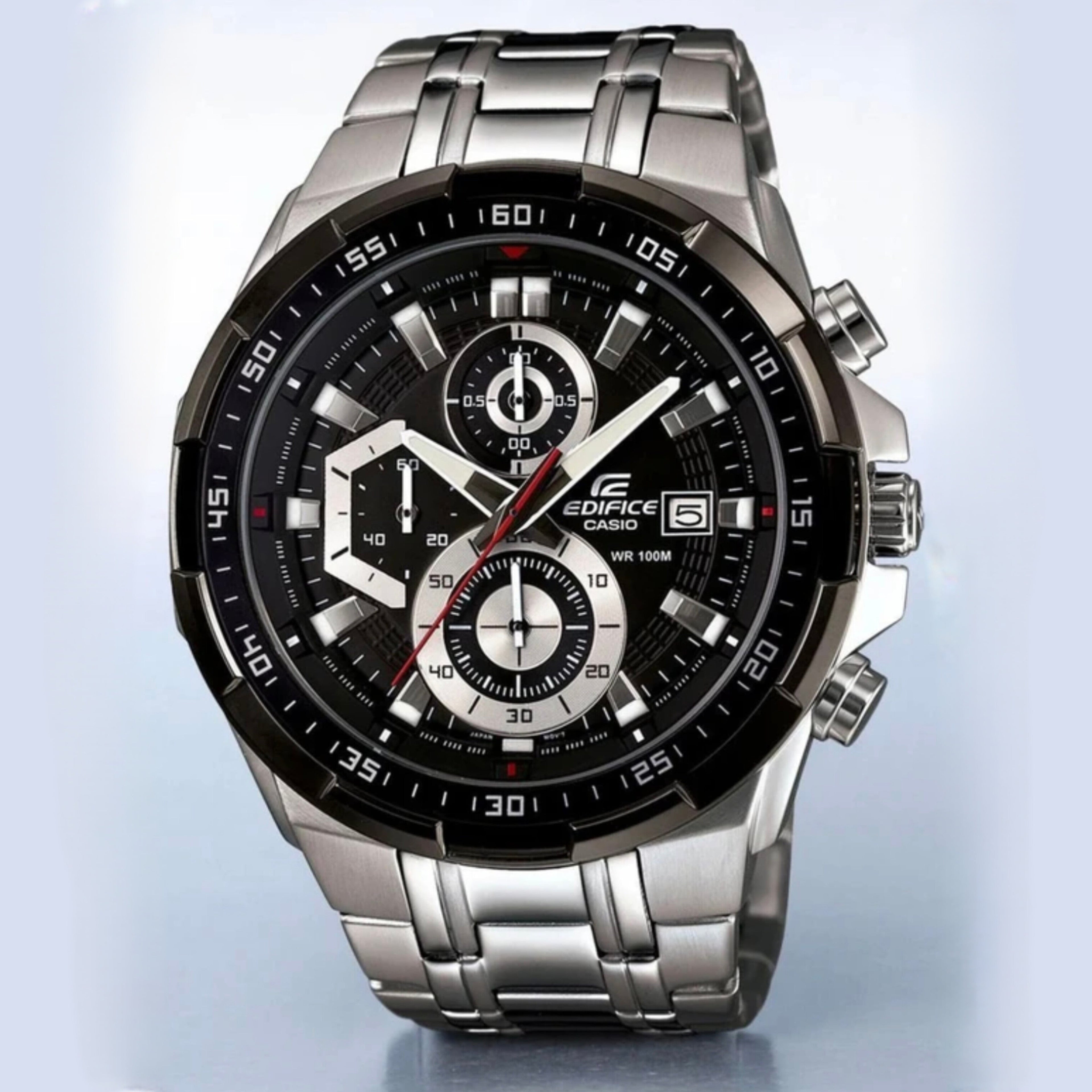 EDIFICE CASIO CHRONOGRAPH WATCH (SILVER BLACK)
